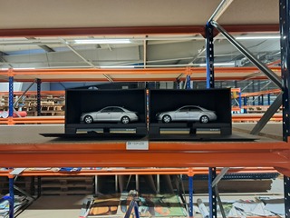 2x Schaalmodel Mercedes, S klasse, Silver