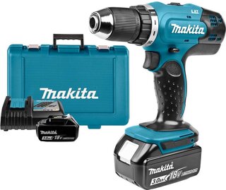 Accuboormachine Set 18V Makita, DDF453RFE