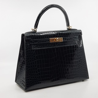 Handtas, Hermès, Sac Kelly II Sellier 28 Crocodile