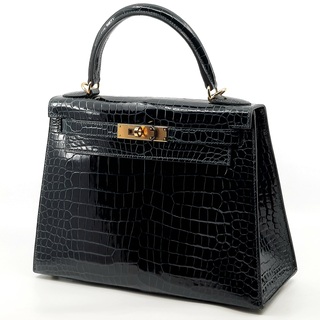 Handtas, Hermès, Sac Kelly II Sellier 28 Crocodile