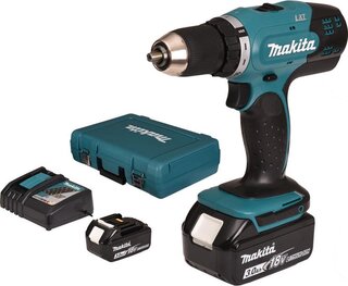 Accuboormachine Set 18V Makita, DDF453RFE