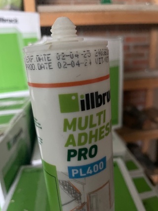 ca.240x Multi adhesive pro Illbruck, PL400, Wit