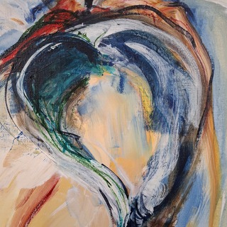 Acryl schilderij, Maya Wildevuur, Abstract, 1995