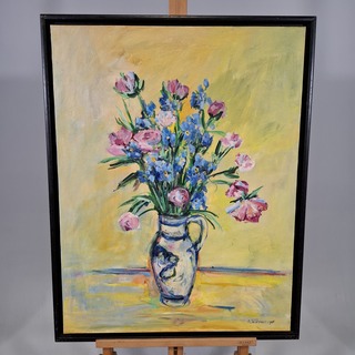 Acryl schilderij, Maya Wildevuur, Boeket, 1995