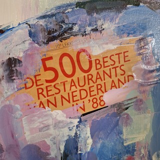 Acryl schilderij, Maya Wildevuur, Collage, 1987