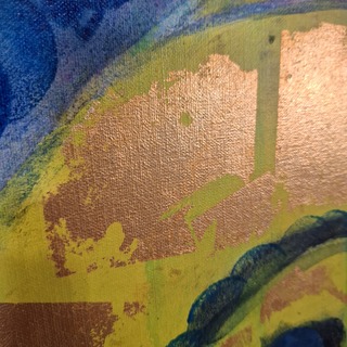 Acryl schilderij, Maya Wildevuur, Abstract, 1993