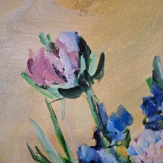 Acryl schilderij, Maya Wildevuur, Boeket, 1995