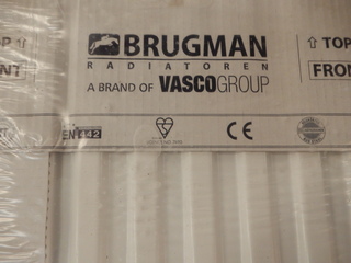 paneelradiator  Brugman , compact , wit t22 900×880