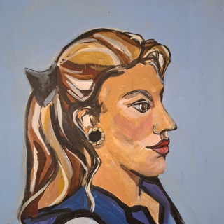 Acryl schilderij, Maya Wildevuur, Zwangere vrouw