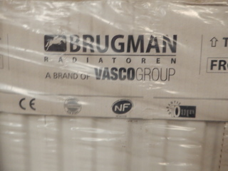paneelradiator  Brugman , compact , wit t33 600×480