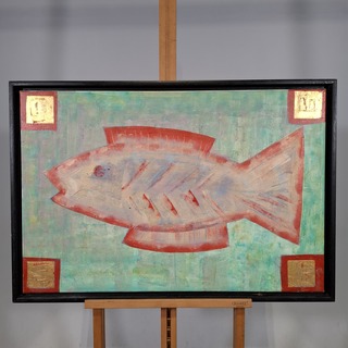 Acryl schilderij, Maya Wildevuur, Vis