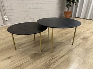 Set van 2 salontafels Zwart