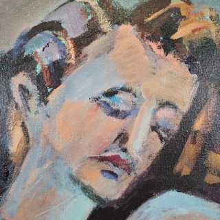 Acryl schilderij, Maya Wildevuur, Karin, 1988