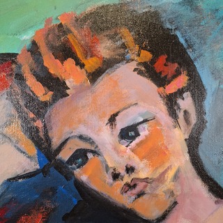 Acryl schilderij, Maya Wildevuur, Eelke, 1987