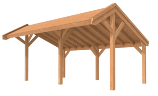 Douglas kapschuur premium, 700 x 310 cm, Hillhout