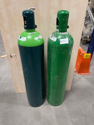 Fles Protegon gas en fles Argon gas