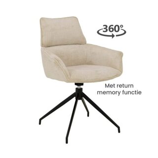 4x Eetkamerstoel, Zazuhome, Trente Alpine, Beige