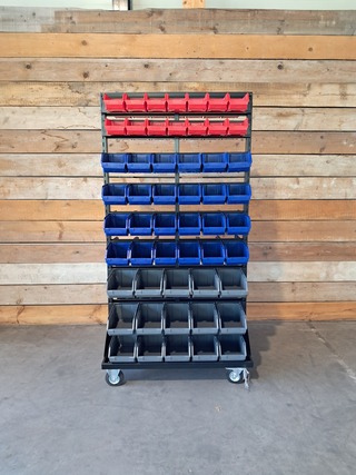 Verrijdbare materiaalbakken wagen , Zwart
