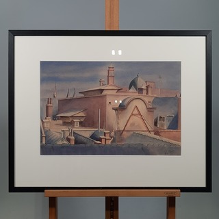Aquarel, G. Riegstra, Halve maansteeg