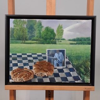 Schilderij, Jacob Schot, De bakker op reis, 1981