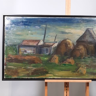 Schilderij, H. V.d. Schaaf, Polder