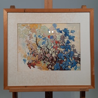 Afbeelding in lijst, P. Cox, Bloemen
