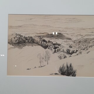 Afbeelding in lijst, J. Boom, Landschap, 1953