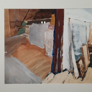 Schilderij, Jan Arons, Huwelijk, 1973