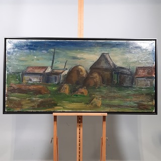 Schilderij, H. V.d. Schaaf, Polder