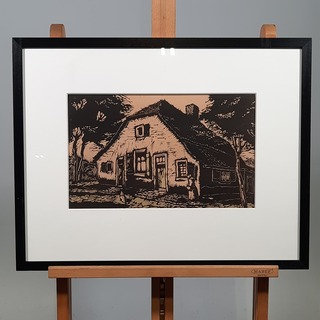Afbeelding in lijst, P. Van Dam, Boerderij