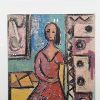 Gouache, J. De Carpentier, Interieur