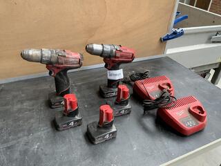 2x Accu Boormachine, Milwaukee, M12CPD