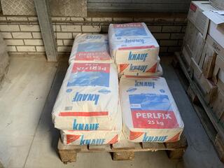 8x Zakken kleefgips, Knauf, Perlfix