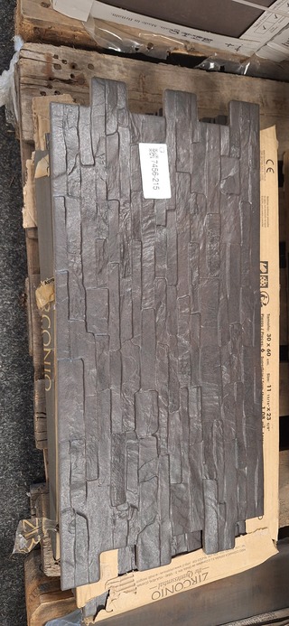 Ca. 2 m² Strokenmix, Zirconio, mat zwart