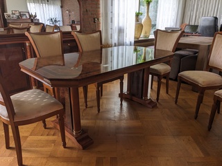 Eettafel inclusief 6 eetkamerstoel