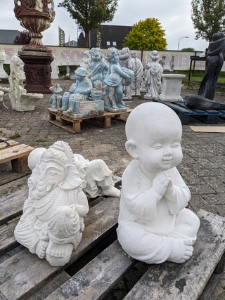3x Tuinbeeld Boeddha