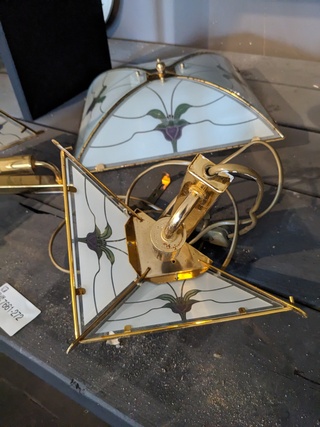 3x Verlichting jugendstil  goud