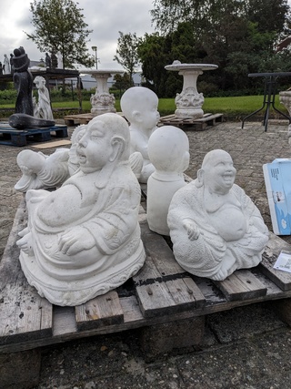 3x Tuinbeeld Boeddha
