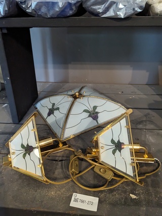 3x Verlichting jugendstil  goud