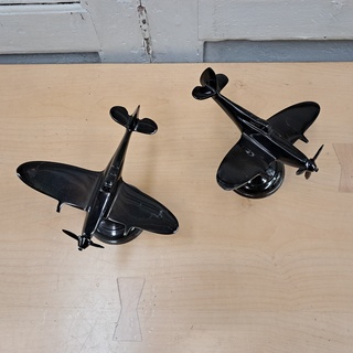 2x Decoratief vliegtuig