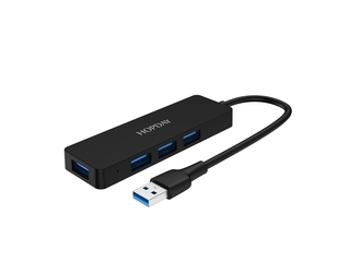 HOPDAY Ultra Slim USB 3.0 Hub  4 Poorten Zwart