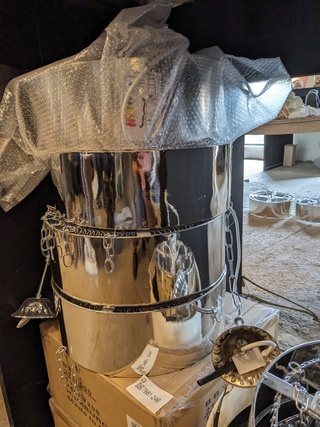 ca. 10x Hanglamp  chroom
