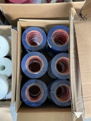 5x Doos diverse soorten tape en diversen