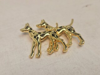 Vincent Ferrini 14kt GP broche