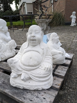 3x Tuinbeeld Boeddha