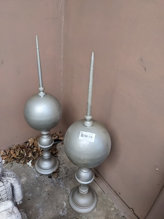 2x Torenspits zilver