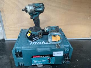 2x Accu Slagmoersleutel, Makita, DTW285, 2019