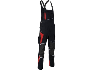Kübler tuinbroek, zwart/medium rood, maat 25 Bodyforce