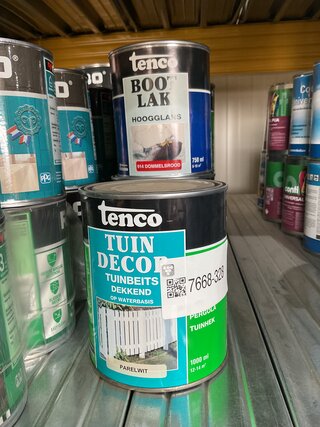 Ca. 13x Tenco bootlak en tuineigenaren