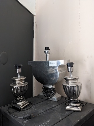 3x Schemerlamp  zilver